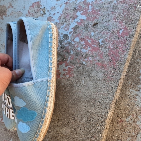 🌟 Sam Edelman Head in Clouds Leni Espadrille Chambray Slip On Shoes size 5.5 - Picture 3 of 6